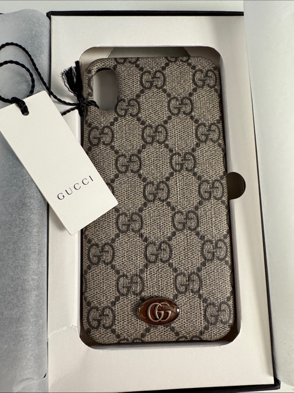 NWT Gucci GG Supreme Monogram Ophidia iPhone X / XS Case